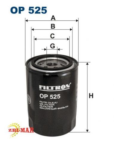 OP525              Filtr oleju
